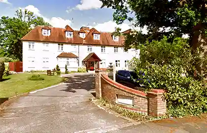 Exterior image of Beaumont Lodge care home in Camberley
