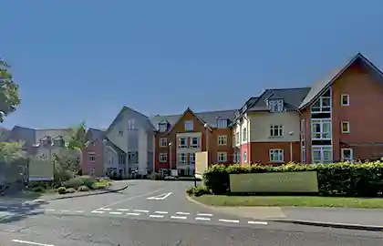 Exterior image of Camberley Woods care home in Camberley