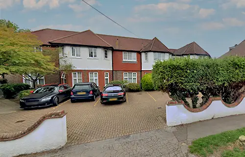Exterior view of Greensleeves care home in Crawley