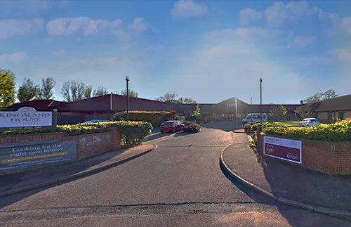 Exterior view of Kingsland House care home in Shoreham-by-Sea