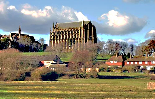 View of Lancing College Chapel in Lancing, West Sussex