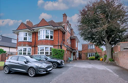 Exterior view of Meadowcroft care home in Shoreham-by-Sea